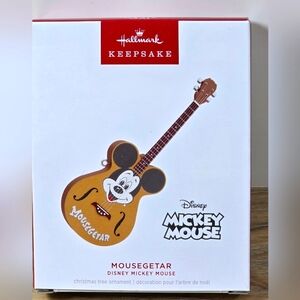Hallmark Keepsake Mickey Mouse Mousegetar Ornament Musical Disney NWT Guitar